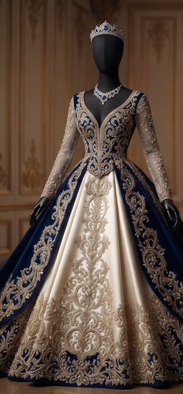 The Regal Velvet & Satin Gown Collection