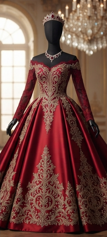 The Regal Velvet & Satin Gown Collection